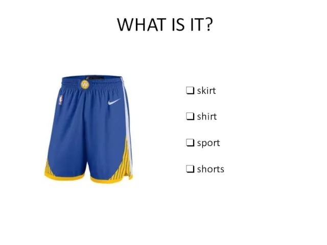 WHAT IS IT? skirt shirt sport shorts