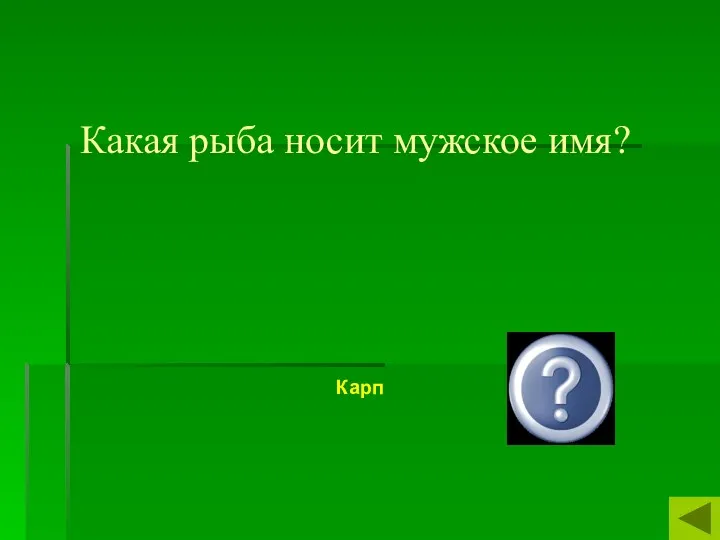 Какая рыба носит мужское имя? Карп