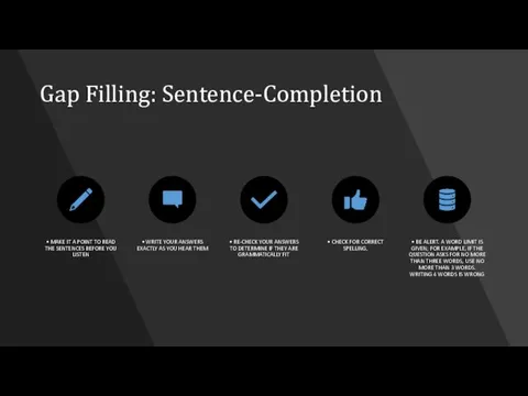 Gap Filling: Sentence-Completion