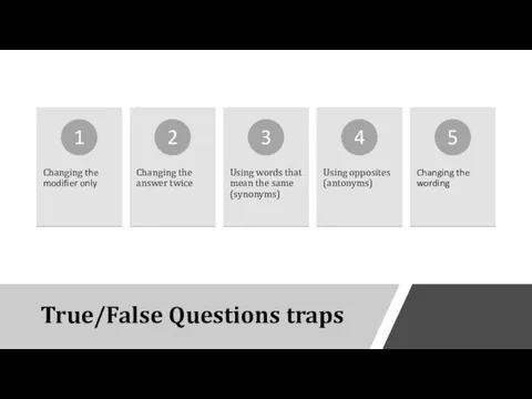 True/False Questions traps