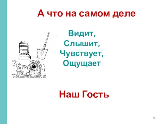 А что на самом деле Видит, Слышит, Чувствует, Ощущает Наш Гость