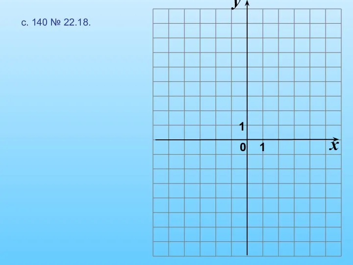 с. 140 № 22.18. x y 1 0 1