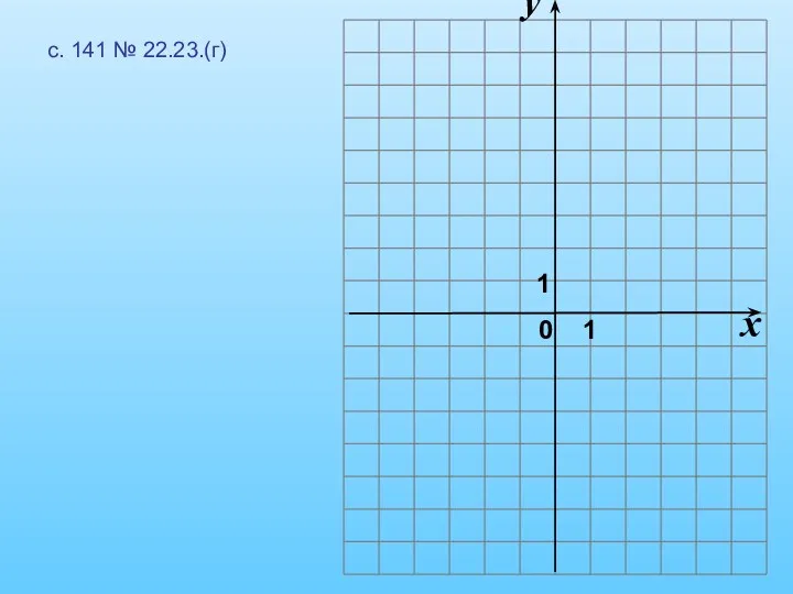 с. 141 № 22.23.(г) x y 1 0 1