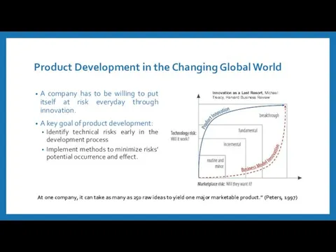 Product Development in the Changing Global World A company has