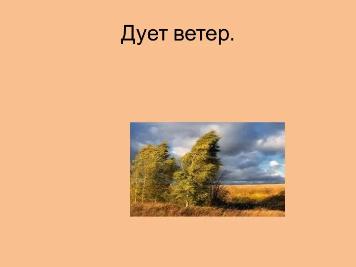 Дует ветер.