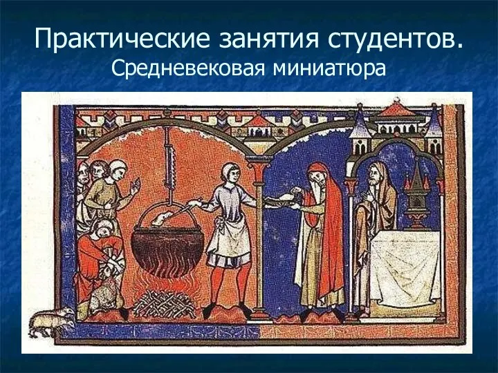 Практические занятия студентов. Средневековая миниатюра