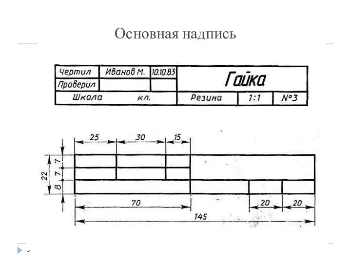 Основная надпись