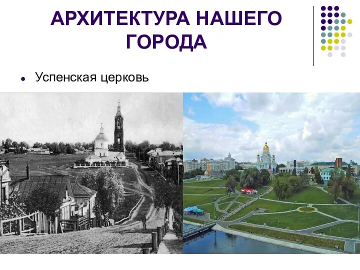 АРХИТЕКТУРА НАШЕГО ГОРОДА Успенская церковь