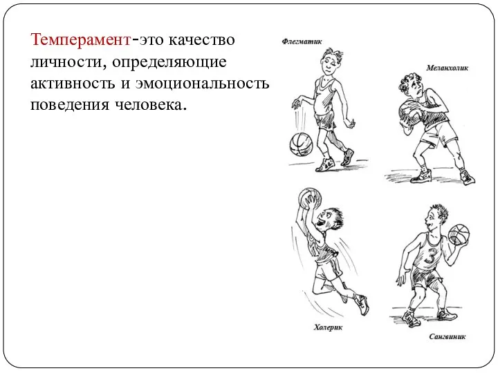 Темперамент-это качество личности, определяющие активность и эмоциональность поведения человека.