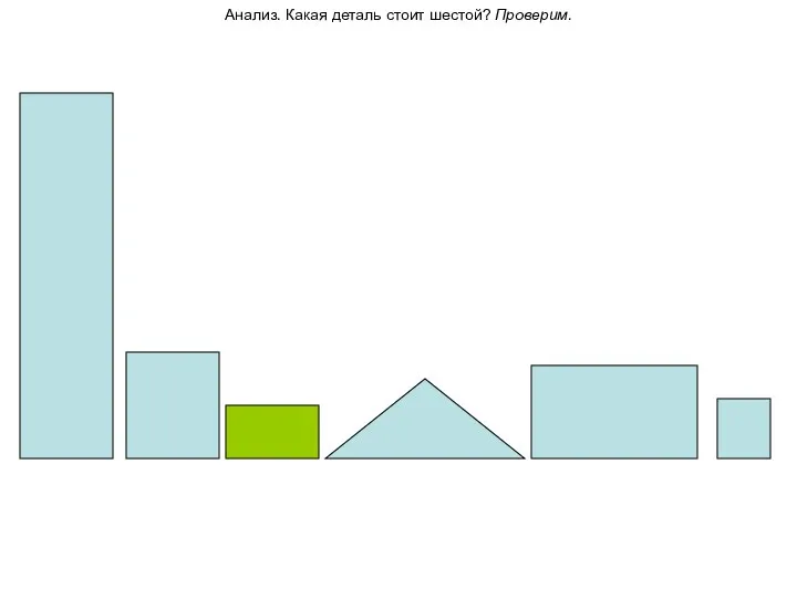 Анализ. Какая деталь стоит шестой? Проверим.