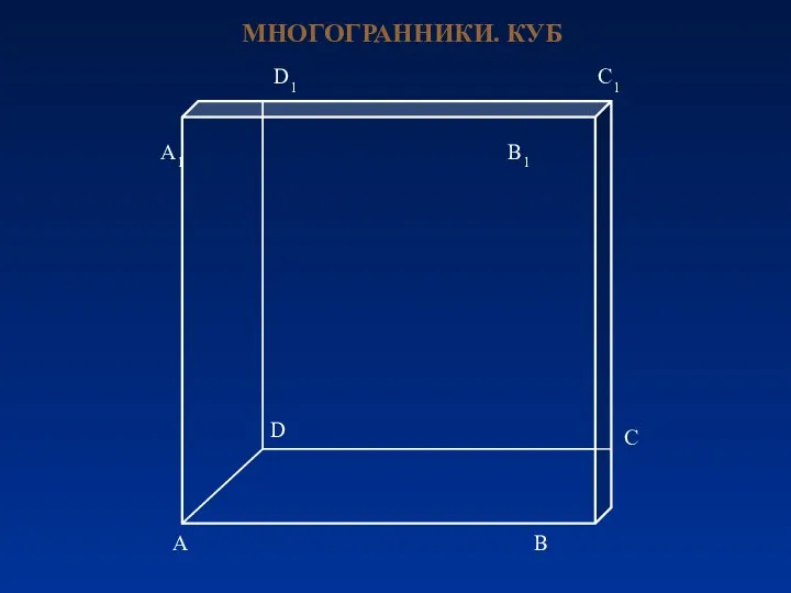 МНОГОГРАННИКИ. КУБ