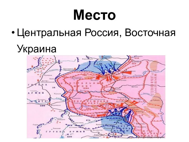 Место Центральная Россия, Восточная Украина