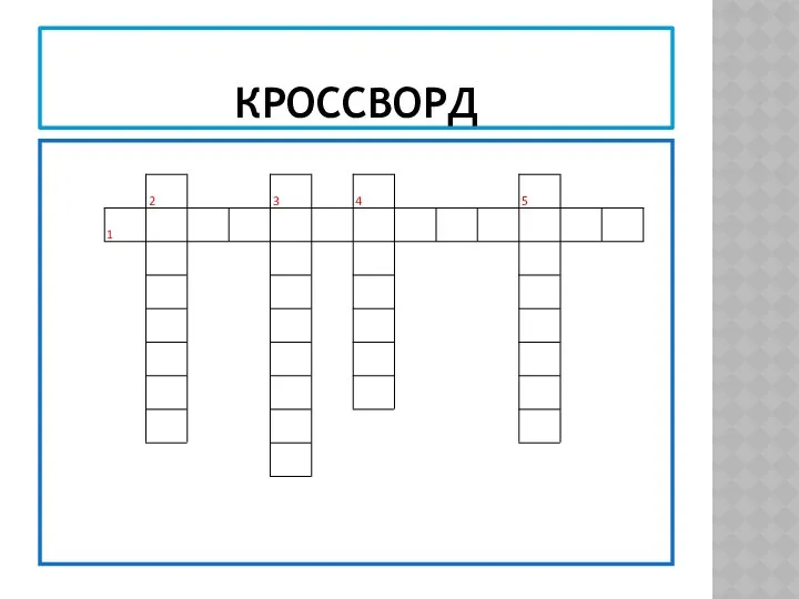 КРОССВОРД