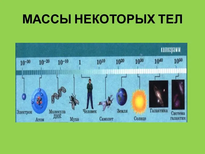 МАССЫ НЕКОТОРЫХ ТЕЛ