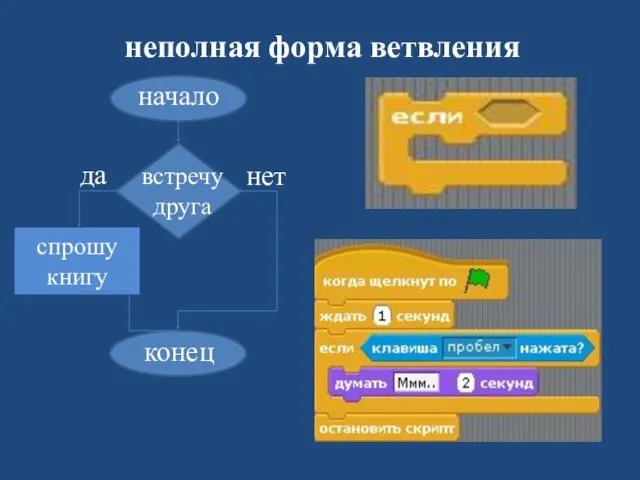 неполная форма ветвления