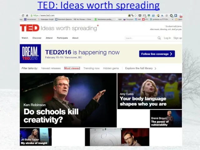 TED: Ideas worth spreading