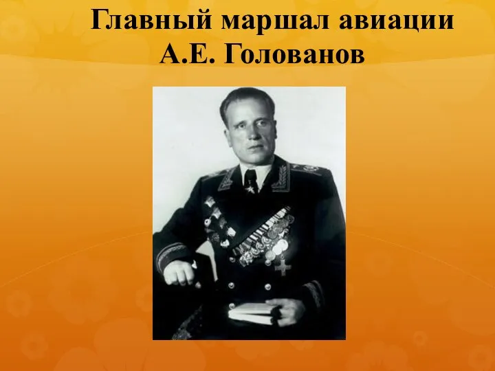 Главный маршал авиации А.Е. Голованов