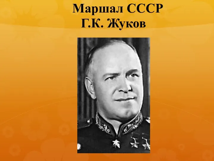 Маршал СССР Г.К. Жуков