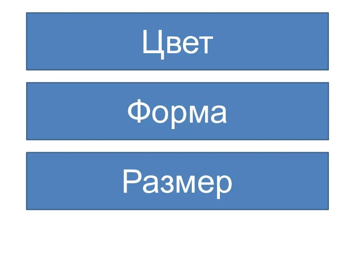 Форма Размер Цвет