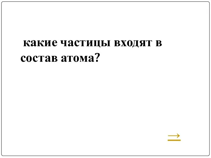 какие частицы входят в состав атома? →