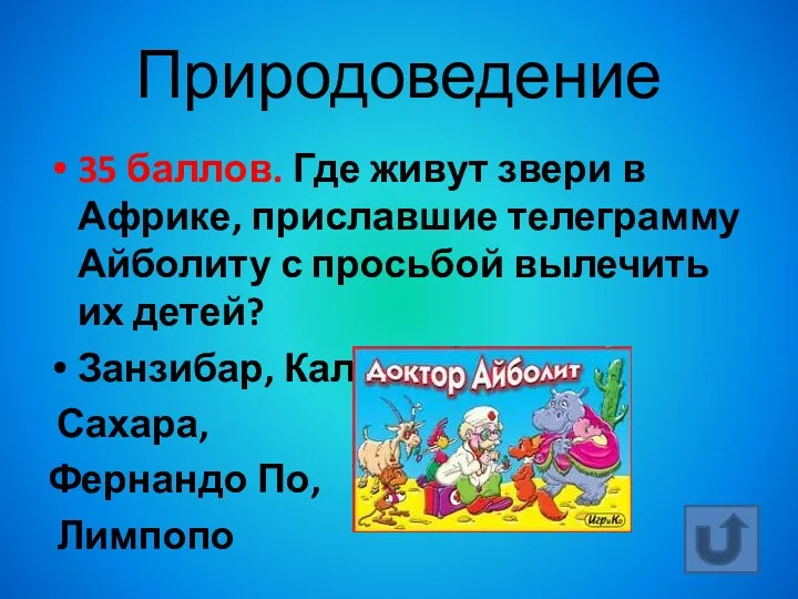 Природоведение 35 баллов. Где живут звери в Африке, приславшие телеграмму Айболиту с просьбой