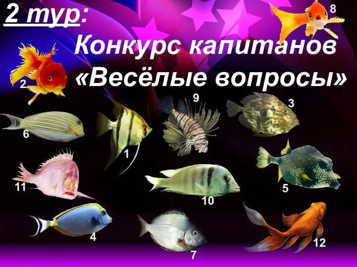 2 тур: Конкурс капитанов «Весёлые вопросы» 1 2 3 4