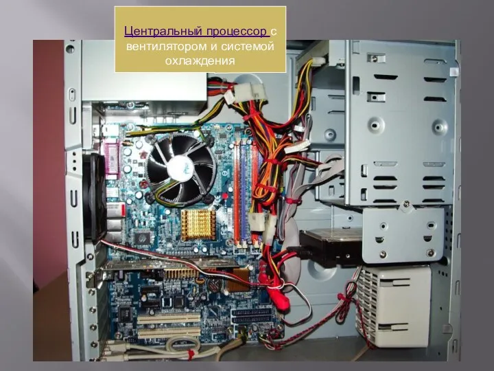 Центральный процессор с вентилятором и системой охлаждения