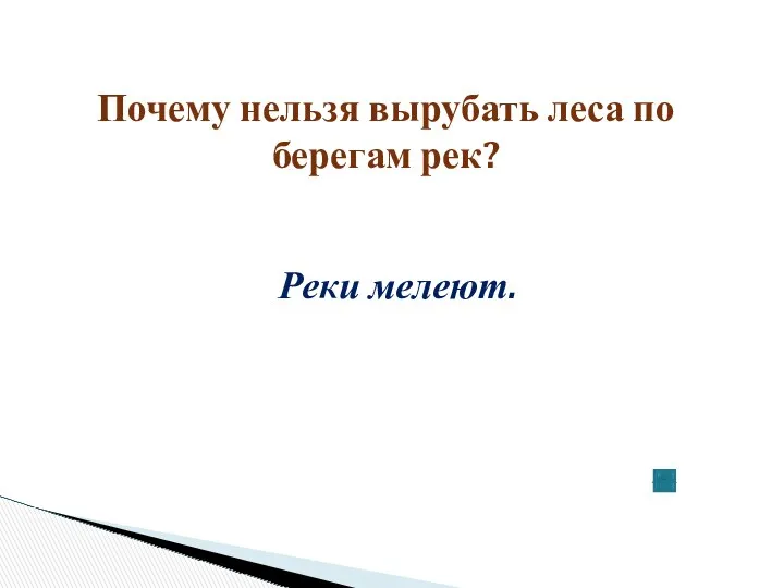 Почему нельзя вырубать леса по берегам рек? Реки мелеют.