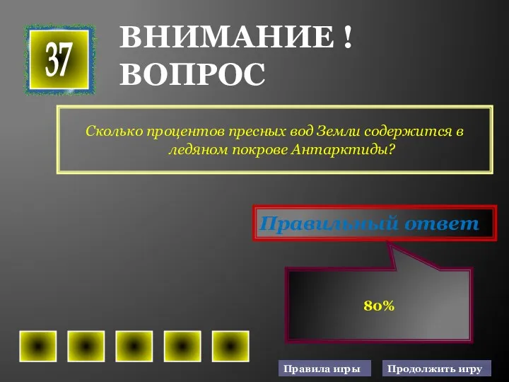 Сколько процентов пресных вод Земли содержится в ледяном покрове Антарктиды?