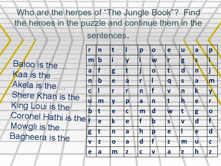 Who are the heroes of “The Jungle Book”? Find the