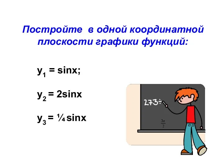 Постройте в одной координатной плоскости графики функций: y1 = sinx; у2 = 2sinx