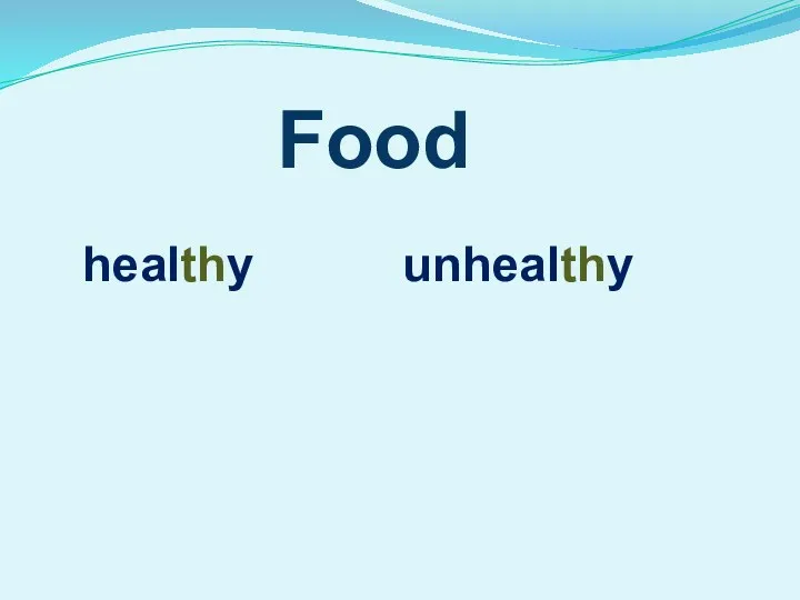 healthy unhealthy Food