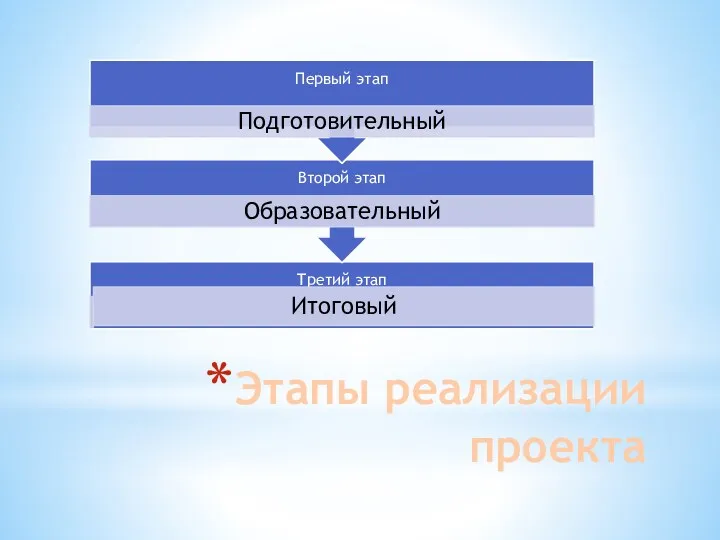 Этапы реализации проекта