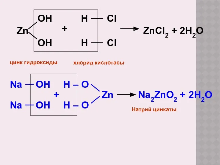 цинк гидроксиды хлорид кислотасы