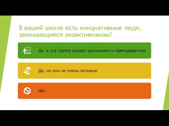 В вашей школе есть инициативные люди, занимающиеся экоактивизмом?