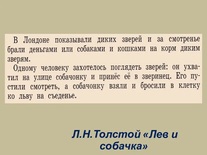 Л.Н.Толстой «Лев и собачка»