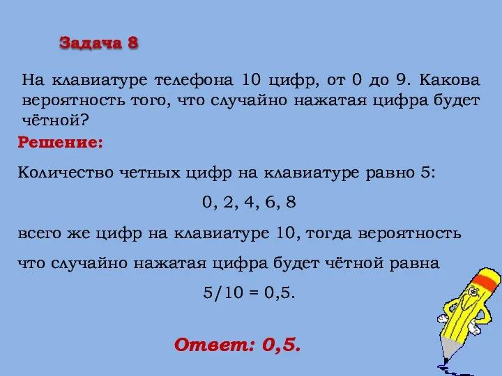 На клавиатуре телефона 10 цифр, от 0 до 9. Какова