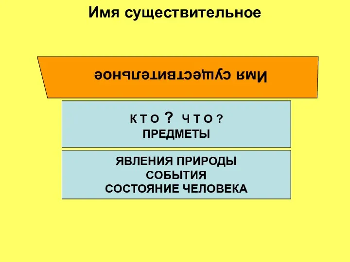 Имя существительное Имя существительное К Т О ? Ч Т