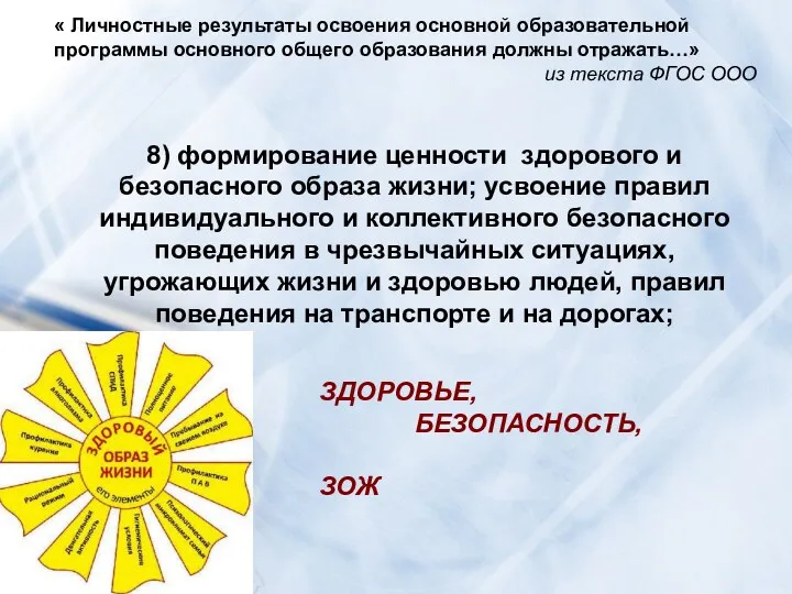 « Личностные результаты освоения основной образовательной программы основного общего образования должны отражать…» из