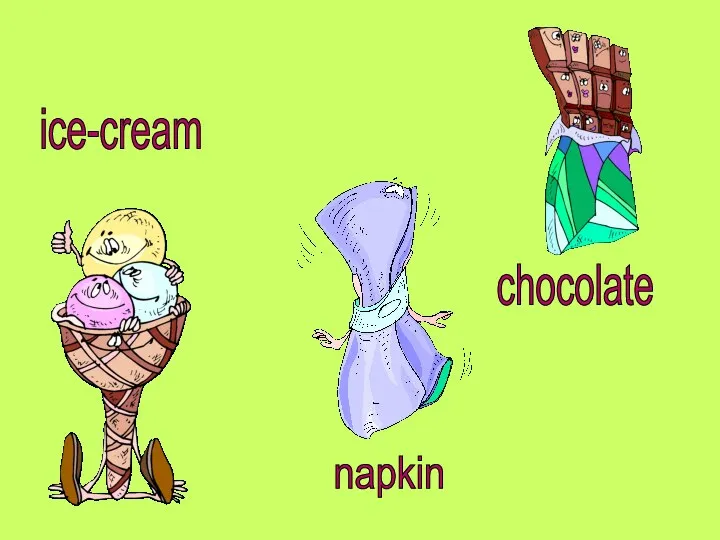 ice-cream chocolate napkin