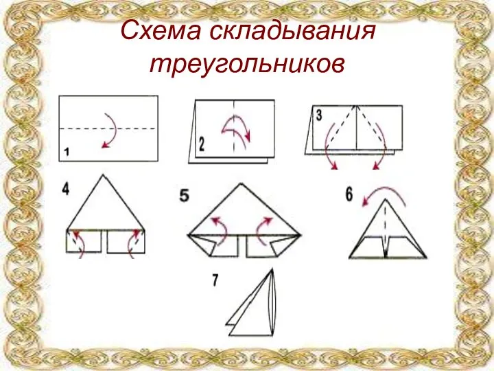 Схема складывания треугольников