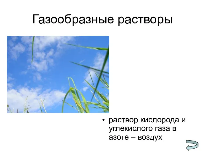 Газообразные растворы раствор кислорода и углекислого газа в азоте – воздух