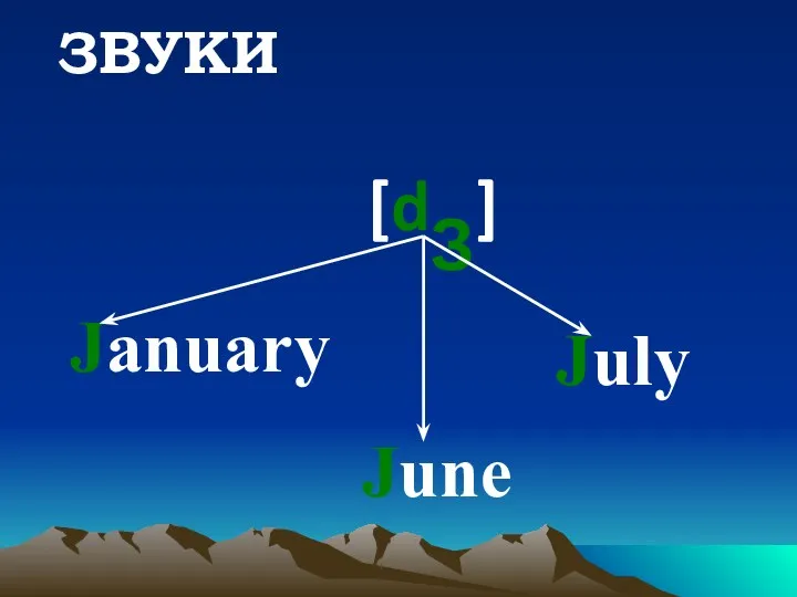 ЗВУКИ [dЗ] January June July