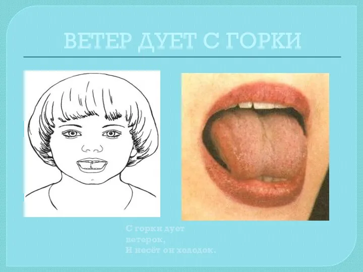 ВЕТЕР ДУЕТ С ГОРКИ С горки дует ветерок, И несёт он холодок.