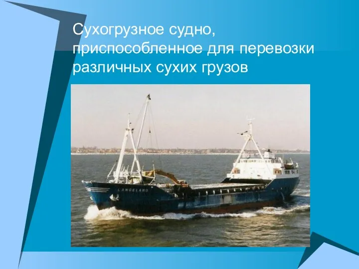 Сухогрузное судно, приспособленное для перевозки различных сухих грузов