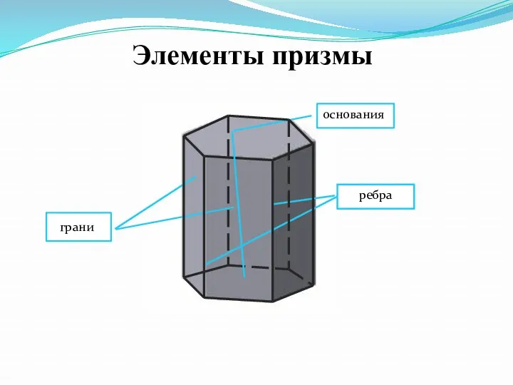 Элементы призмы ребра грани основания