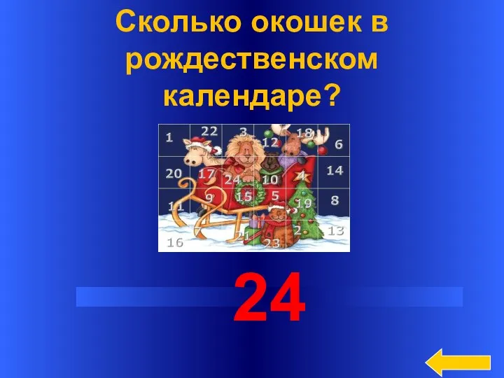 Сколько окошек в рождественском календаре? 24