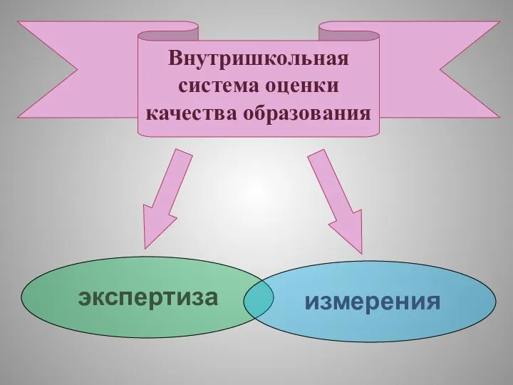 Внутришкольная система оценки качества образования экспертиза измерения