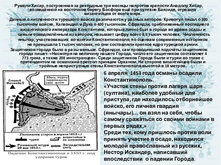 Румели Хисар, построенная за рекордные три месяцы напротив крепости Анадолу