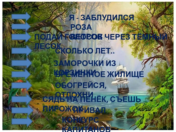 Я - ЗАБЛУДИЛСЯ РОЗА ВЕТРОВ ПОДАЙ ГОЛОСОК ЧЕРЕЗ ТЁМНЫЙ ЛЕСОК